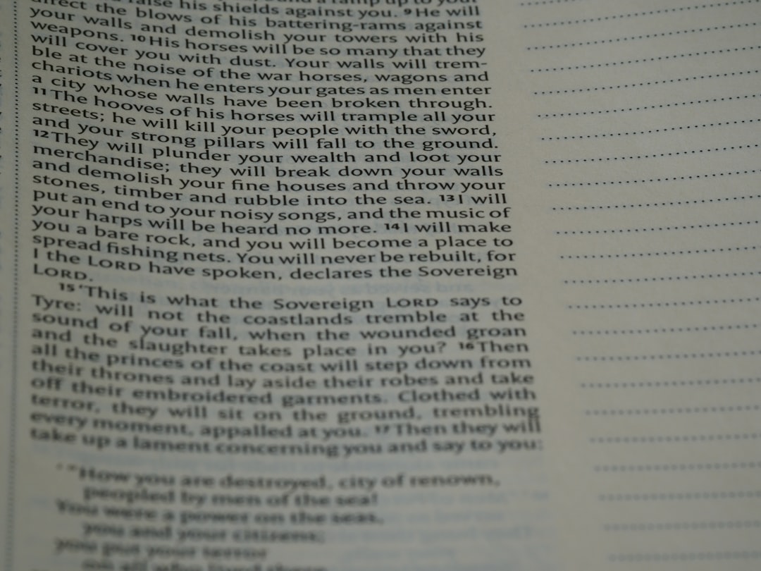 a close up of a book with a page in it