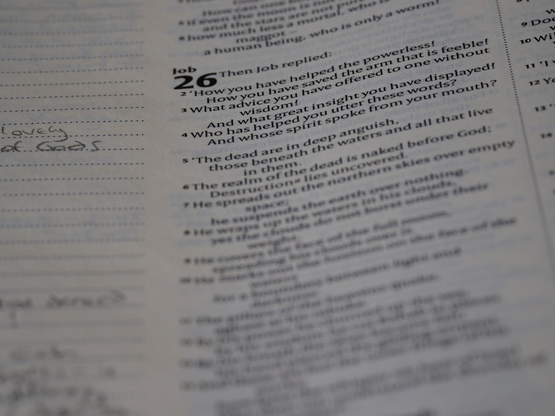 a close up of a book with some writing on it