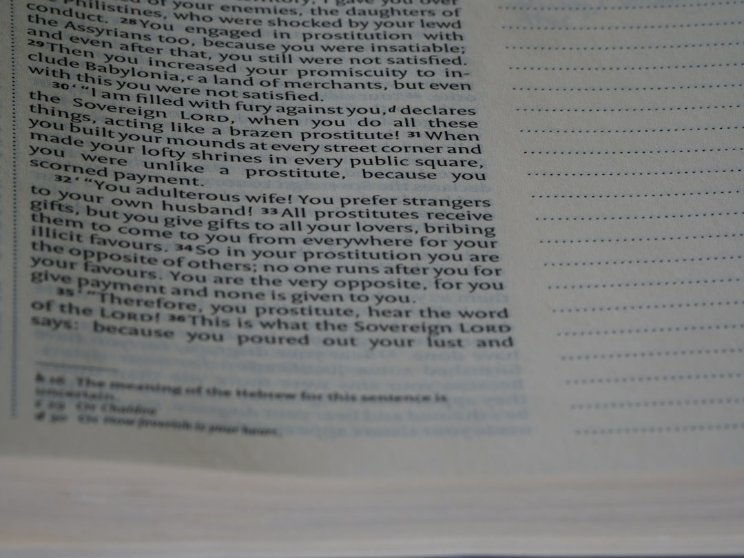 a close up of a text on a book
